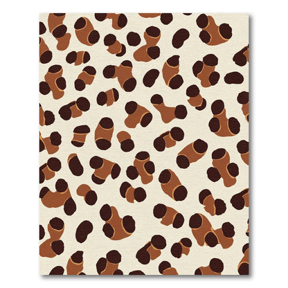 Brown Spotted Animal Print Rug