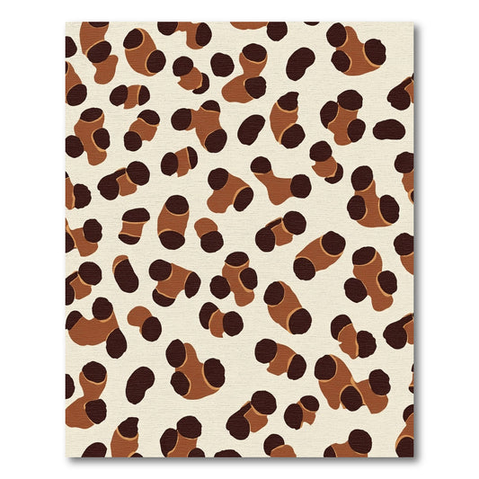 Brown Spotted Animal Print Rug