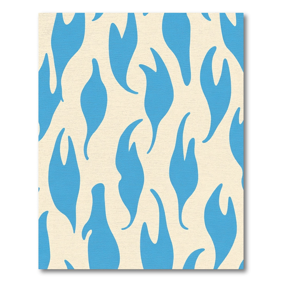 Blue Flame Inspired Abstract Art Rug