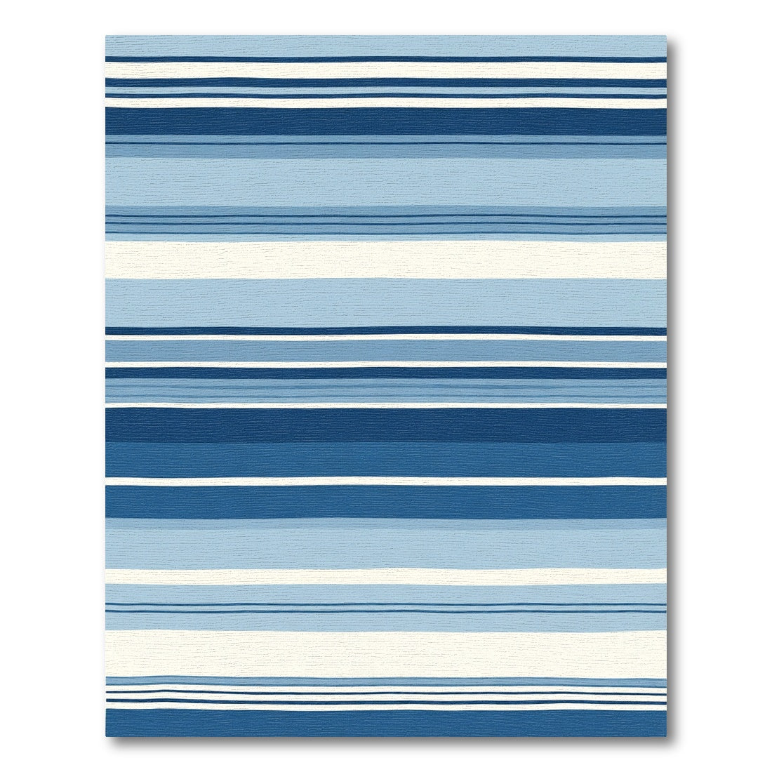 Coastal Blue Gradient Striped Rug