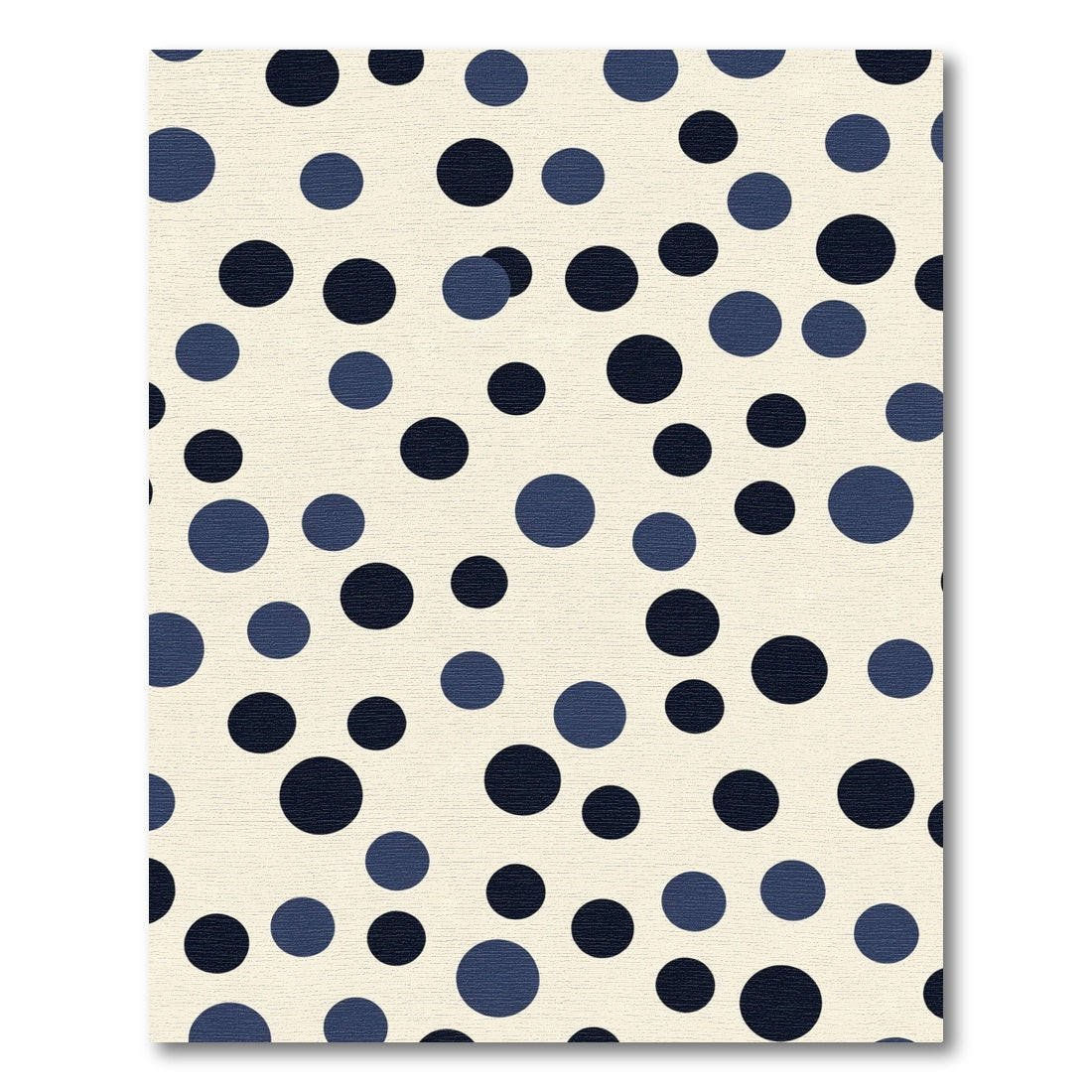 Classic Navy Blue Polka DotRug Rug