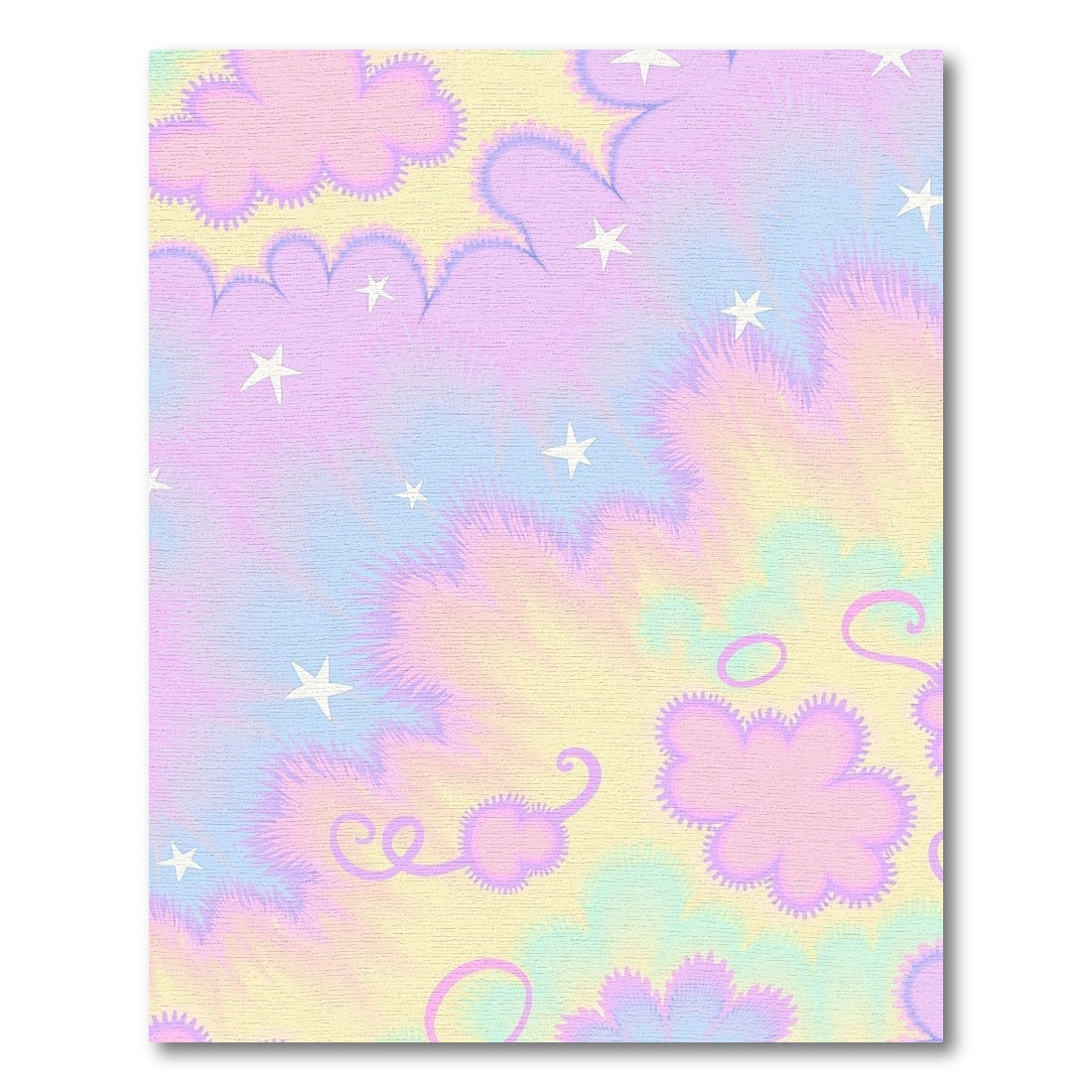 Dreamy Pastel Fluffy Clouds Stars Rug