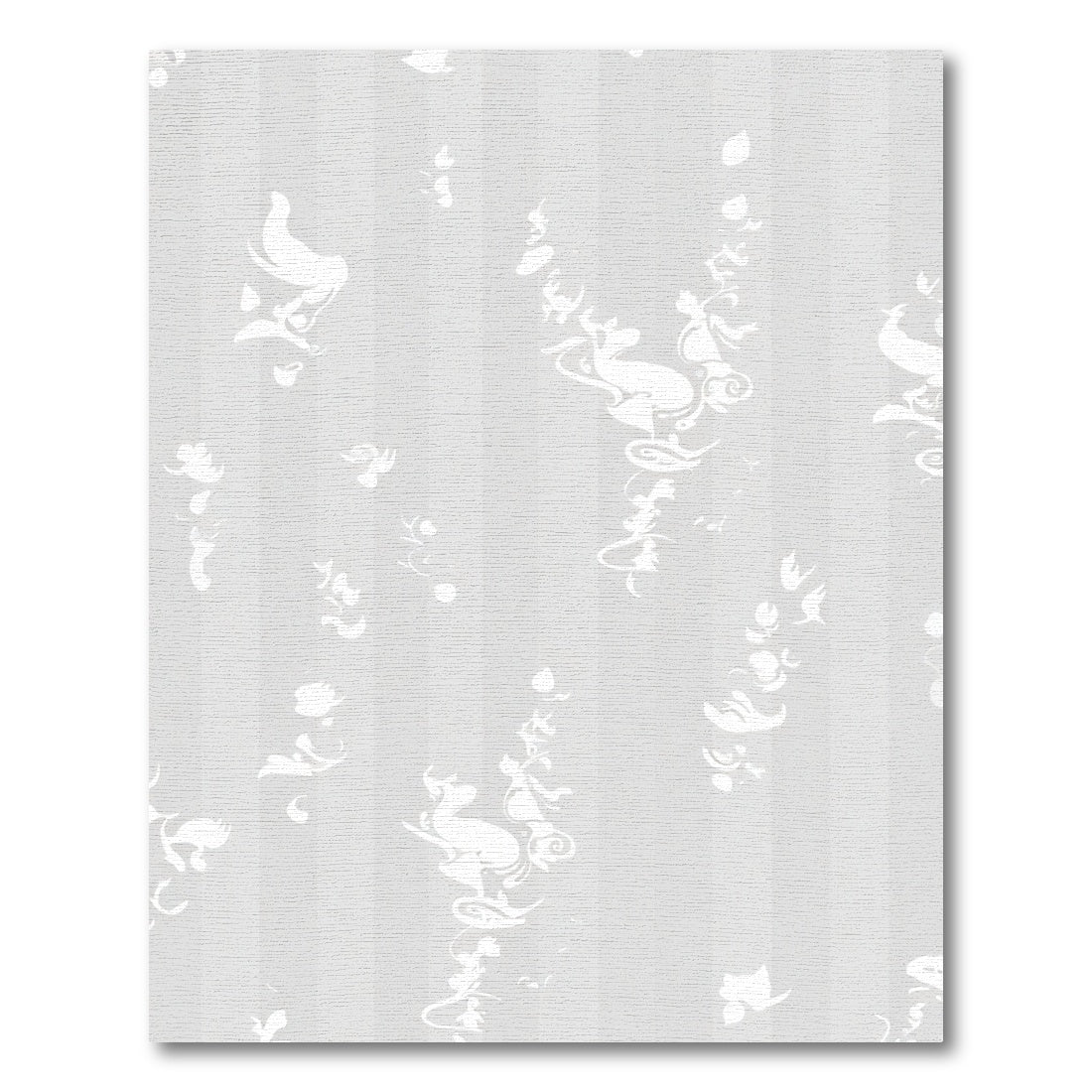 Whimsical White Floral Creature Vines Rug