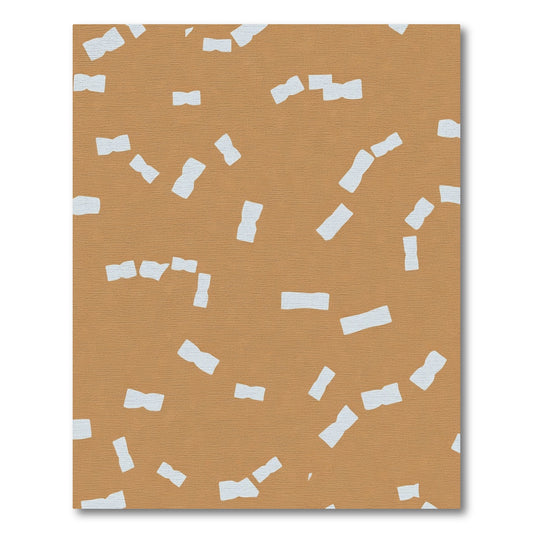 Amber Tan Abstract Shapes Rug