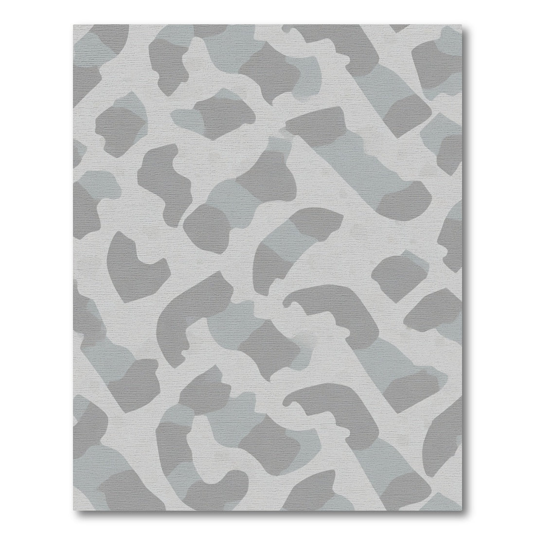 Neutral Gray Abstract Blotches Rug