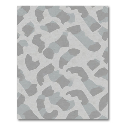 Neutral Gray Abstract Blotches Rug