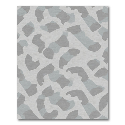 Neutral Gray Abstract Blotches Rug