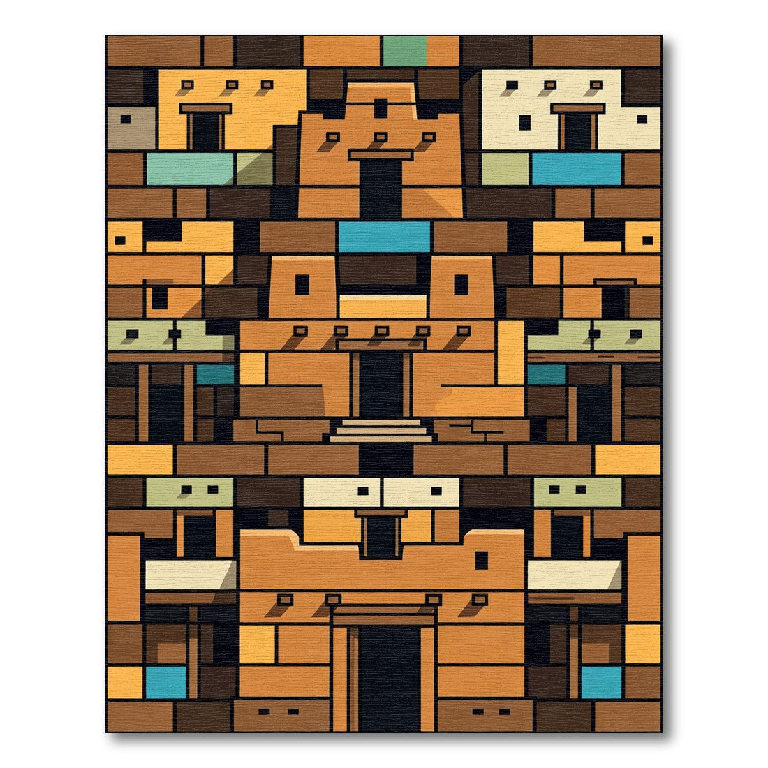 Desert Adobe Adobe Homes Geometric Rug