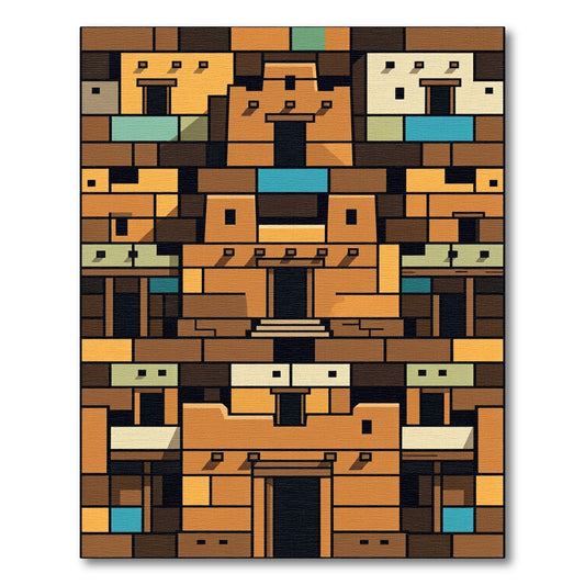 Desert Adobe Adobe Homes Geometric Rug