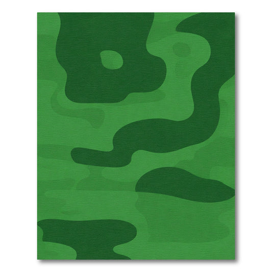 Camouflage Green Organic Shapes Rug