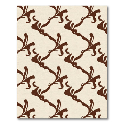 Brown Organic Vine Background Rug