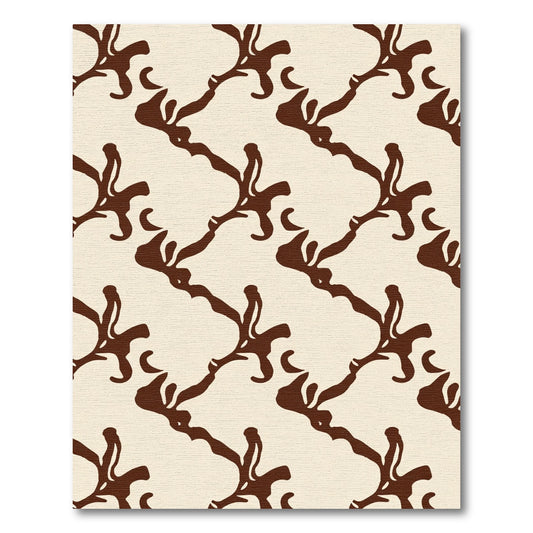 Brown Organic Vine Background Rug