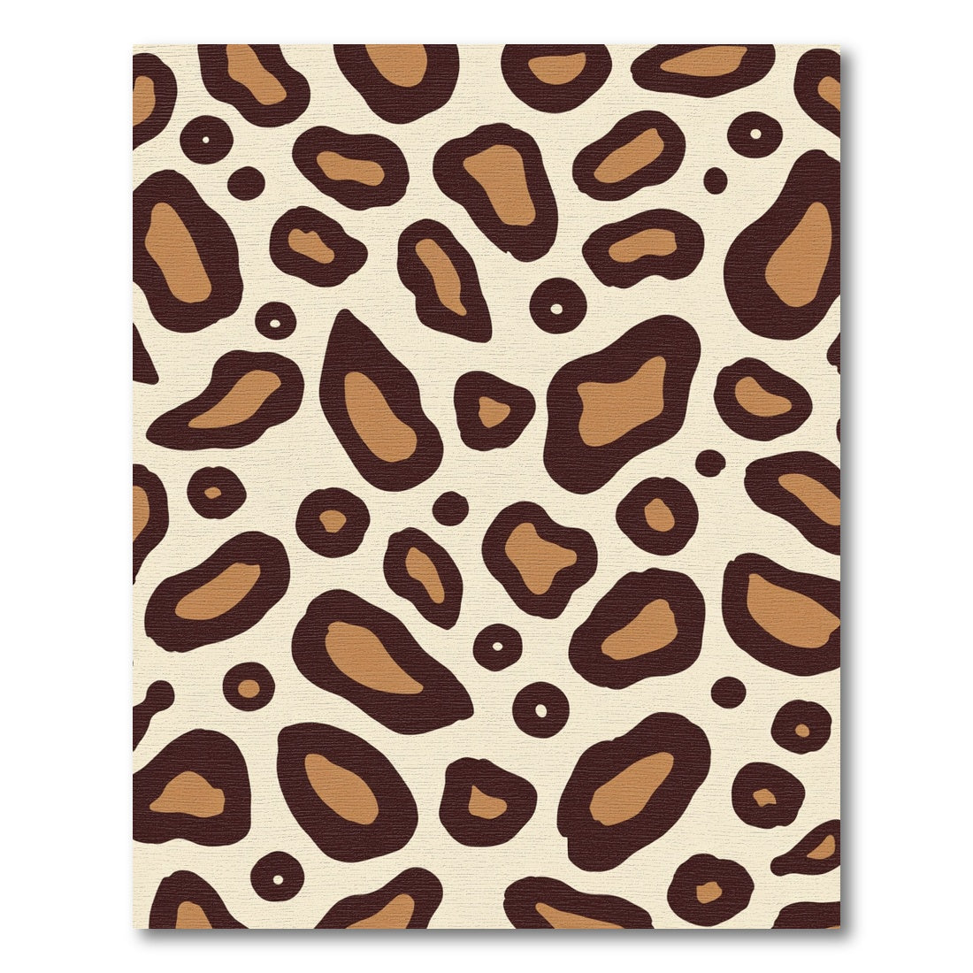 Brown Cream Leopard Spot Arrangement Rug