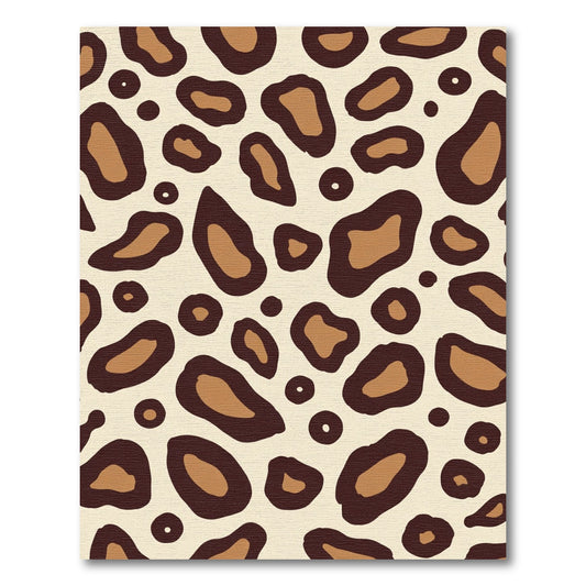 Brown Cream Leopard Spot Arrangement Rug