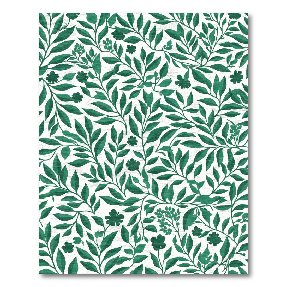 Verdant Green Leafy Vines Rug