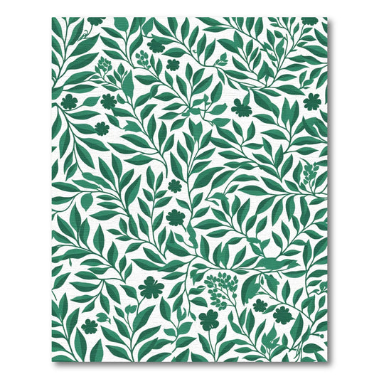 Verdant Green Leafy Vines Rug