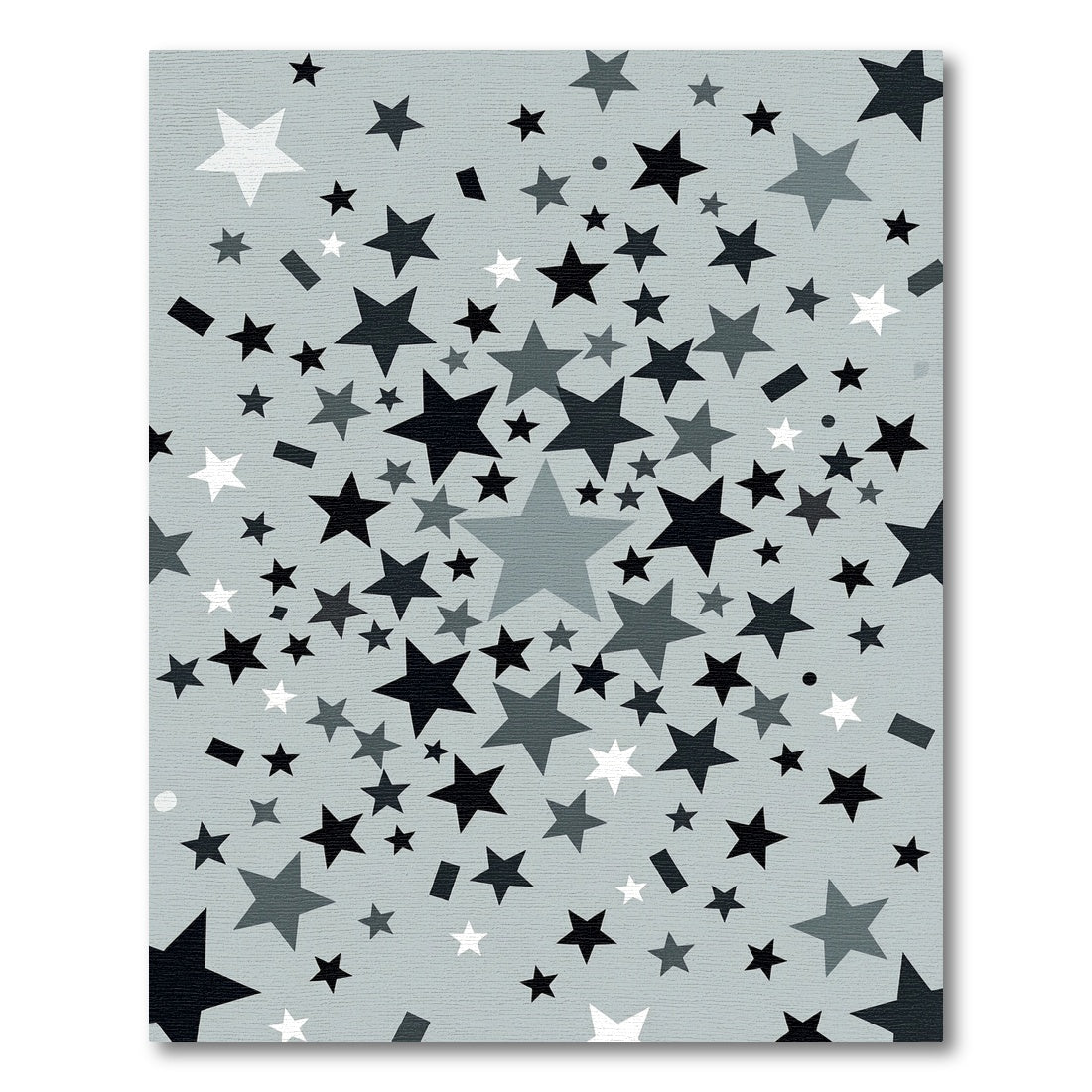 Gray Star Shower Pattern Rug