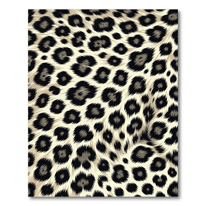 Bold Neutral Leopard Animal Skin Rug