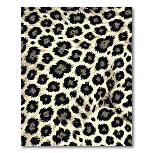Bold Neutral Leopard Animal Skin Rug