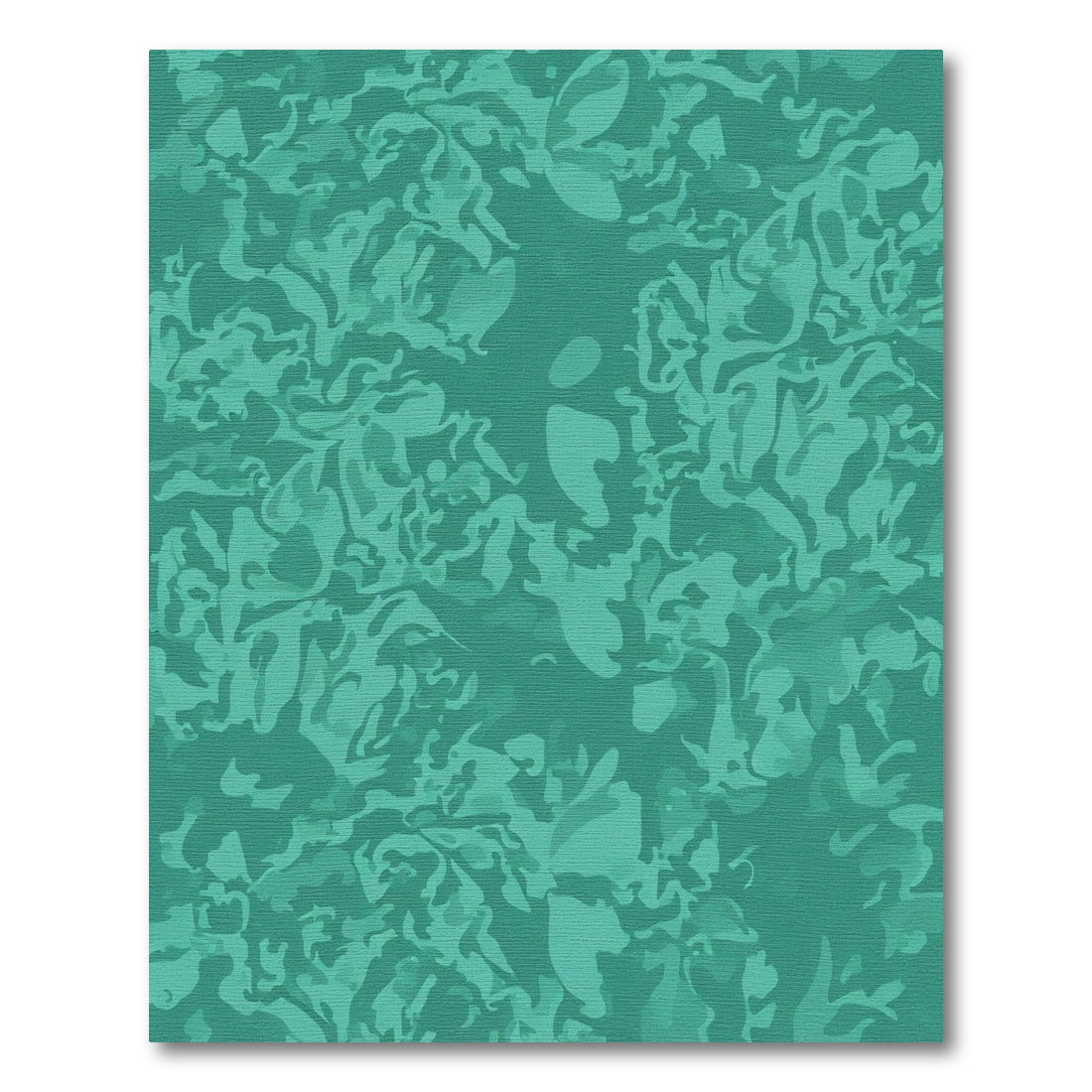 Teal Organic Abstract Fluid Area Rug