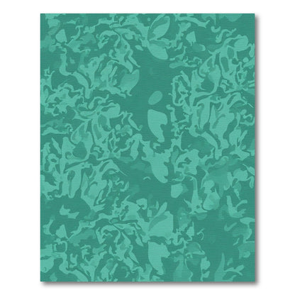 Teal Organic Abstract Fluid Area Rug
