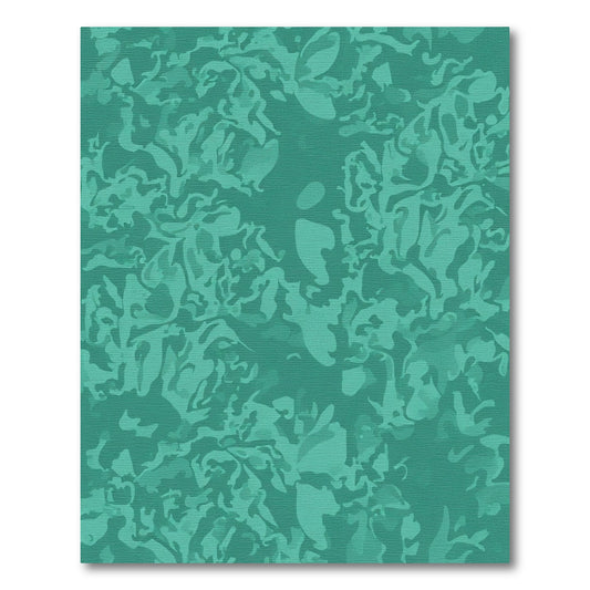 Teal Organic Abstract Fluid Area Rug