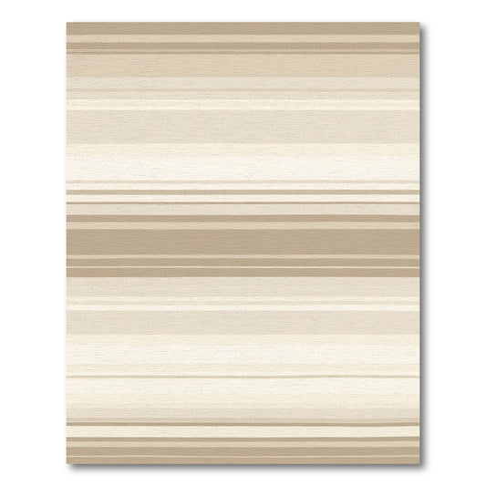 Neutral Earthy Tone Striped Lines Rug