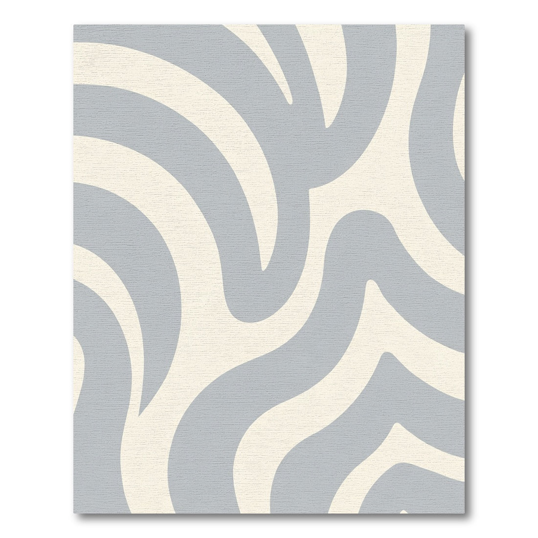 Light Gray Cream Abstract Swirl Rug