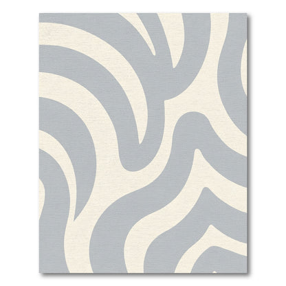 Light Gray Cream Abstract Swirl Rug