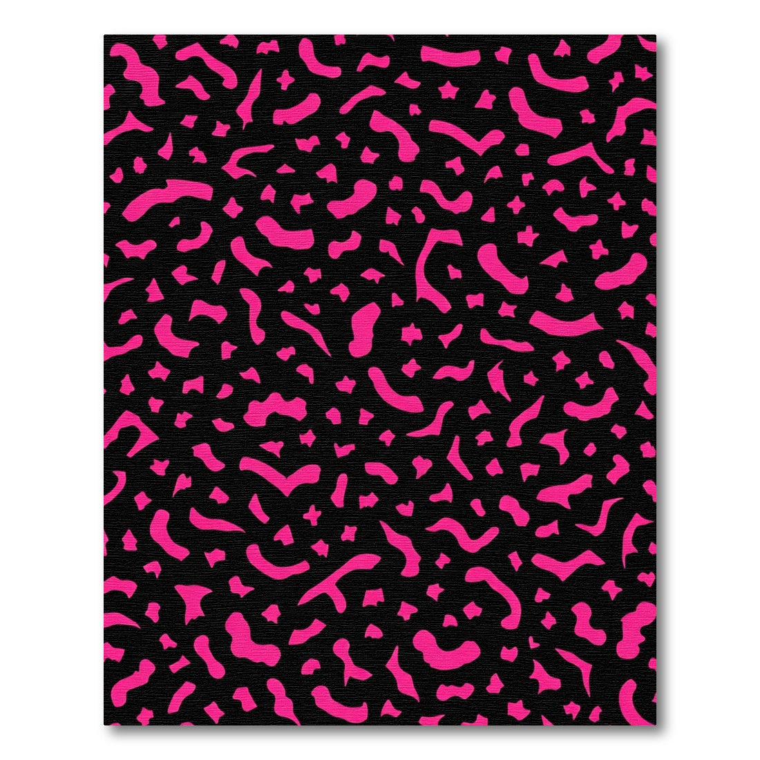 Hot Pink Abstract Memphis Shapes Rug
