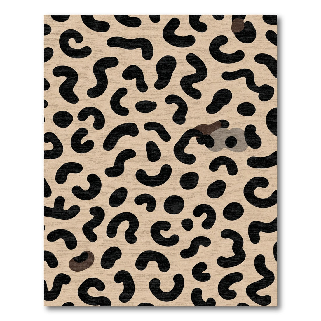 Chic Beige Black Leopard Spots Rug