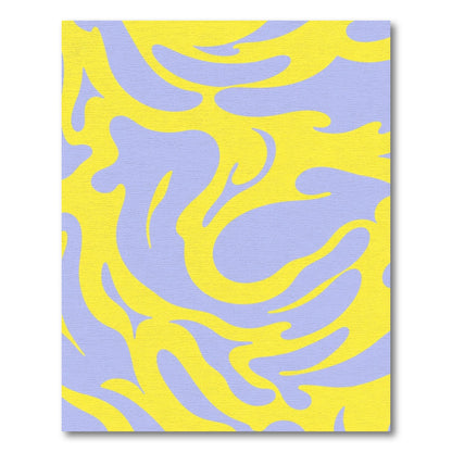 Yellow And Lavender Wavy Flow Rug