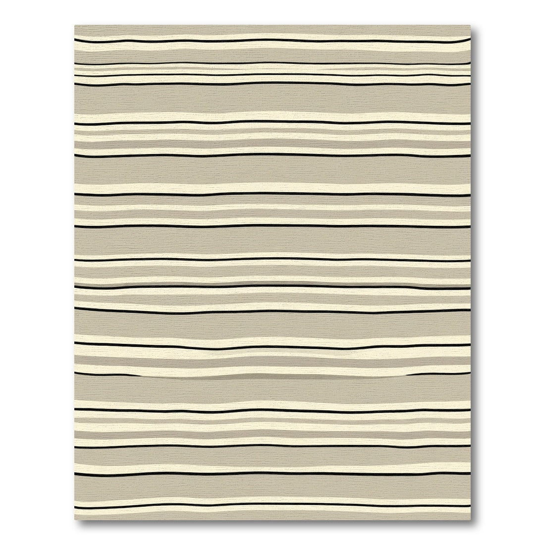 Neutral Tones Wavy Stripe Rug