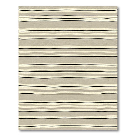 Neutral Tones Wavy Stripe Rug