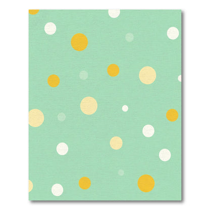 Mint Green Random Dot Circles Rug