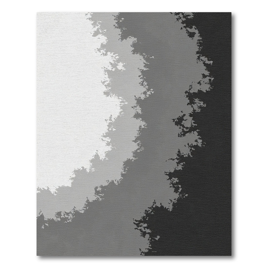 Subtle Gray Jagged Gradient Rug