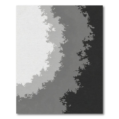 Subtle Gray Jagged Gradient Rug