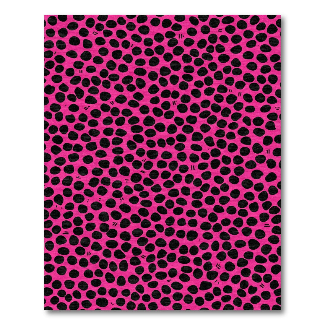 Hot Pink Black Spotty Animal Print Rug