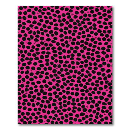 Hot Pink Black Spotty Animal Print Rug