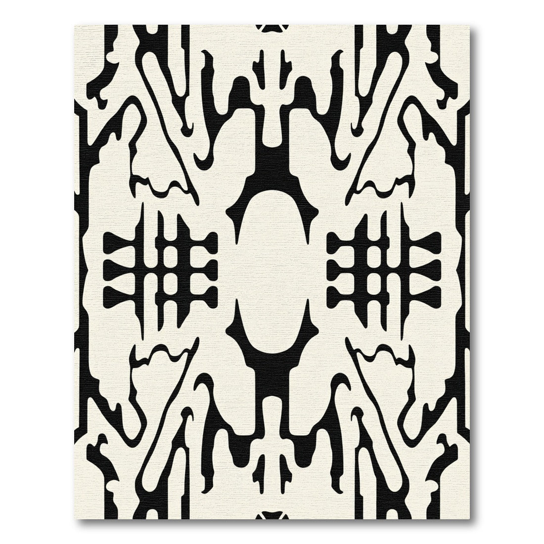 Bold Monochrome Fluidic Abstractions Rug