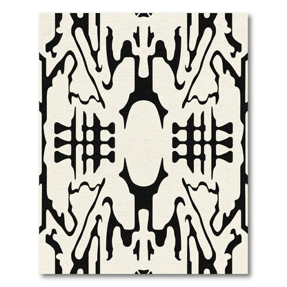 Bold Monochrome Fluidic Abstractions Rug