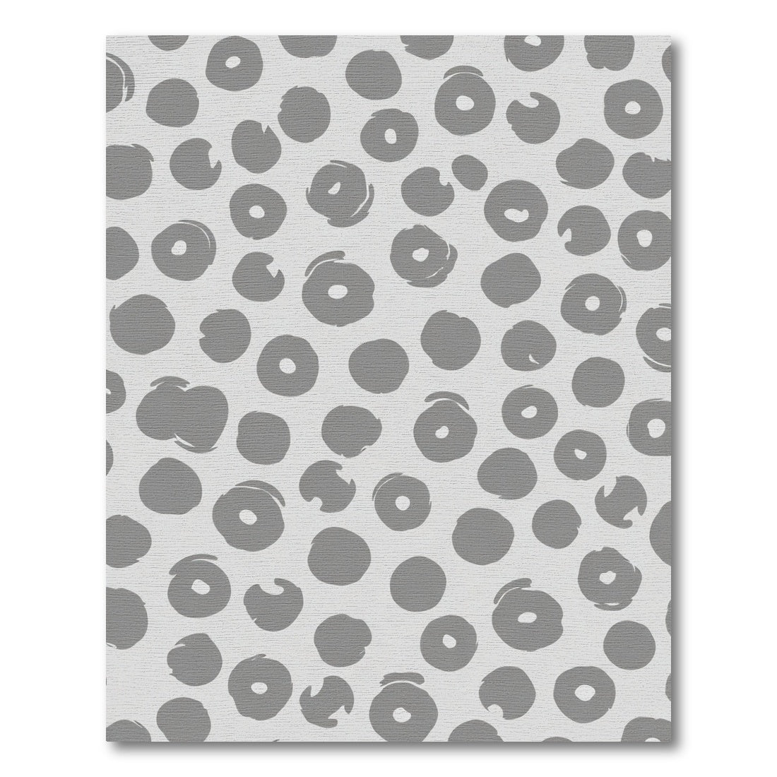 Gray Scattered Circular Brushstroke Rug