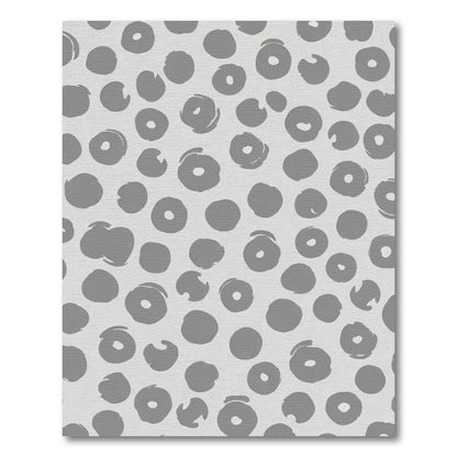 Gray Scattered Circular Brushstroke Rug