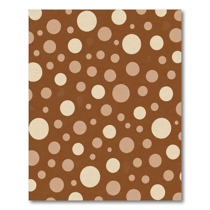 Warm Brown Polka Dot Field Rug