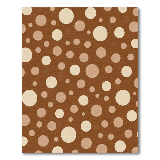 Warm Brown Polka Dot Field Rug