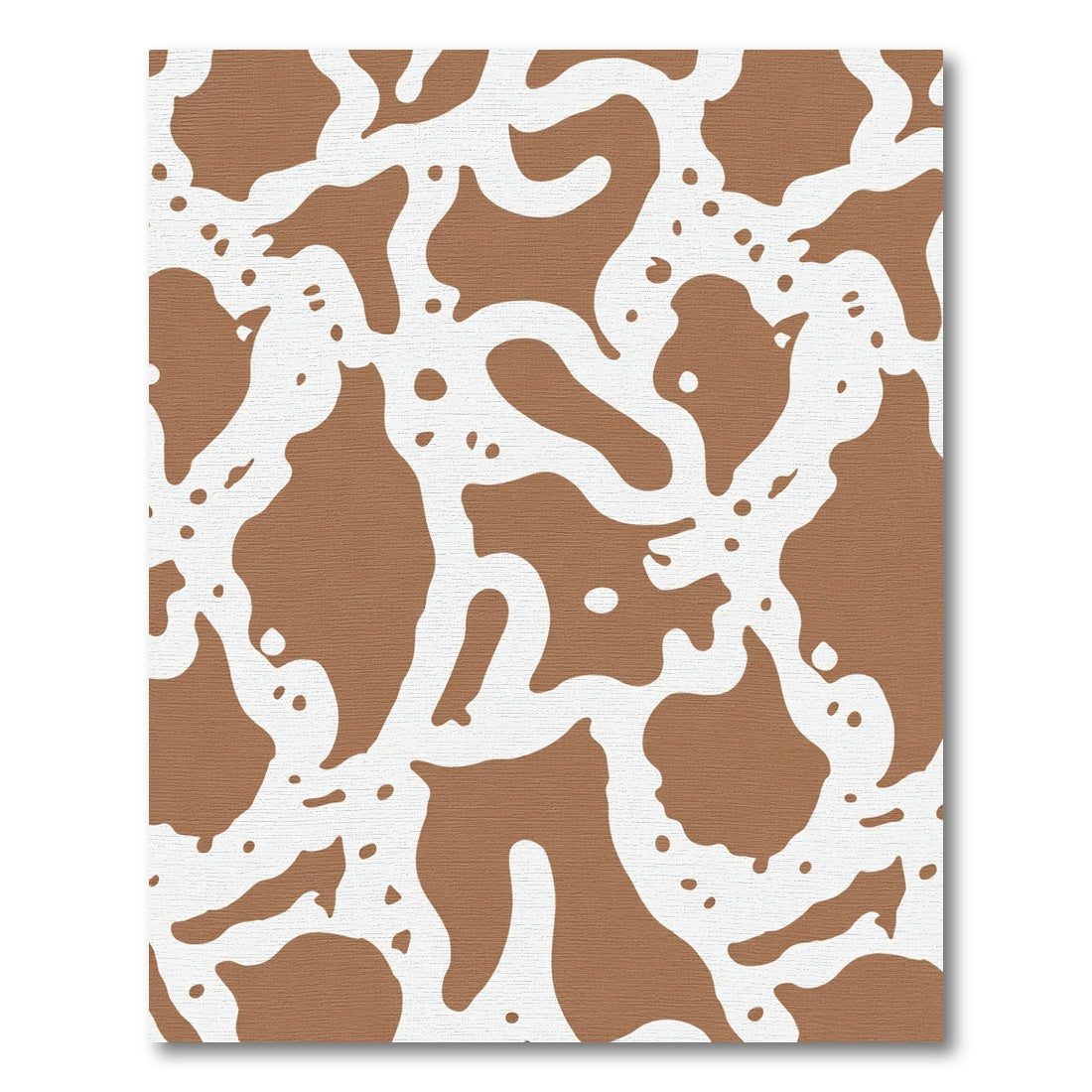Brown White Abstract Splatter Rug