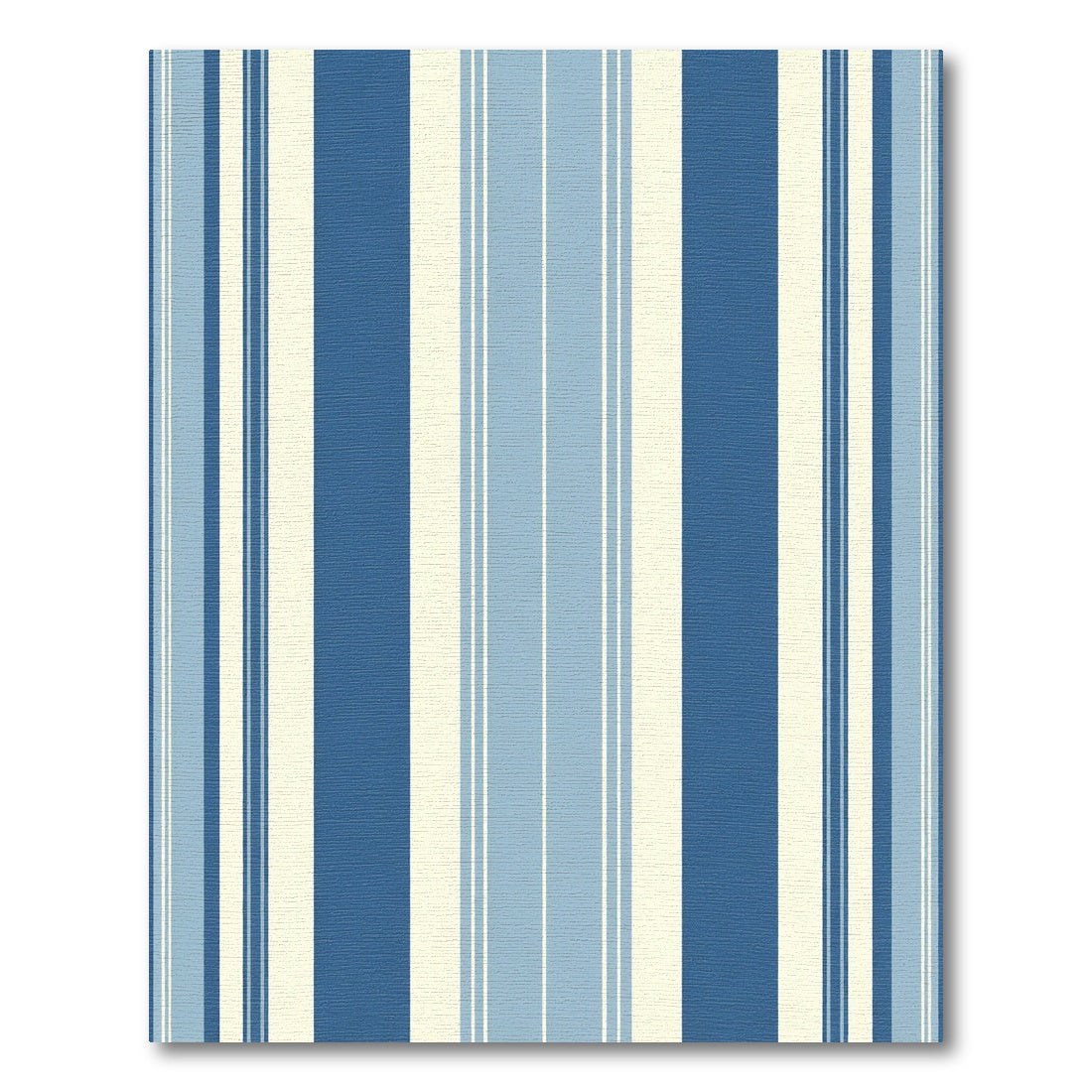 Navy Sky Blue Cream Striped Rug