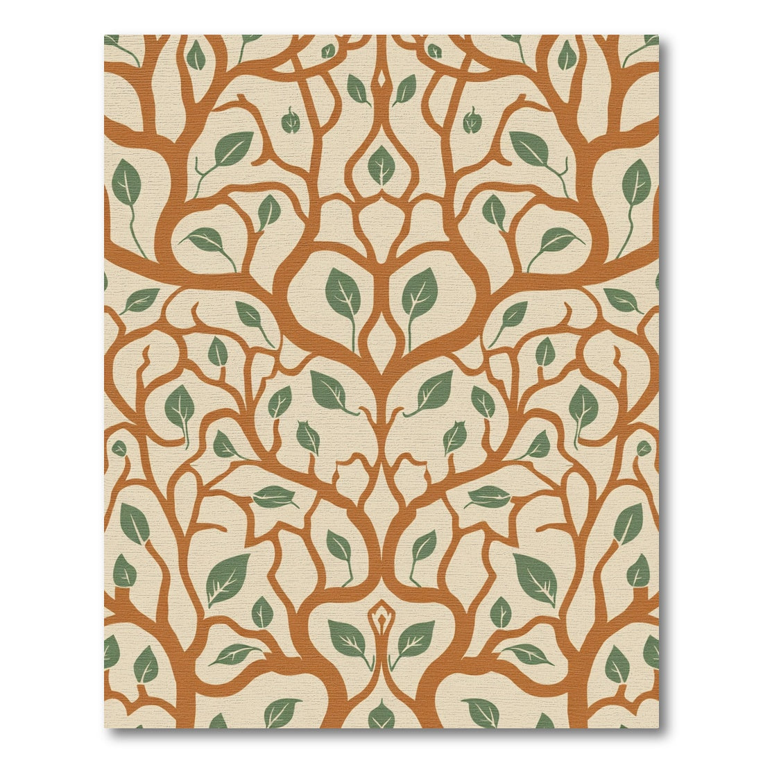 Amber Orange Tree Foliage Rug