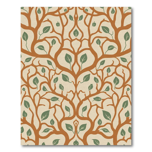 Amber Orange Tree Foliage Rug