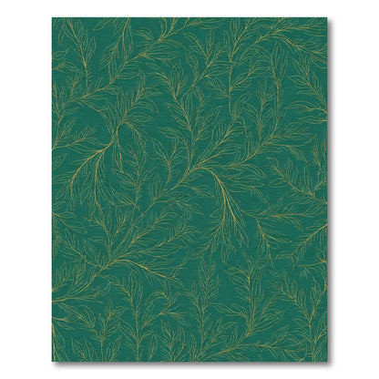 Emerald Green Leafy Vine Flourish Rug